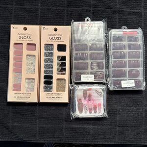 Nail Palettes Gel And Press On Nails Lot Of 5 New In Box